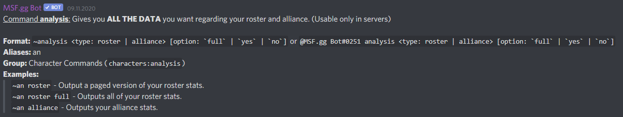 PIC commands analysis