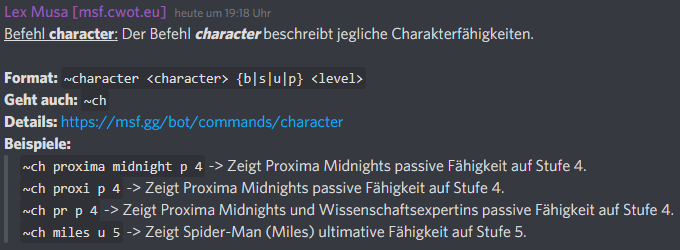 PIC commands character